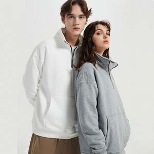 Sweat à capuche zippé col roulé épais personnalisé en coton et polyester, design unisexe, broderie de logo, imprimé, streetwear, coupe-vent, poids lourd - Product Image 1