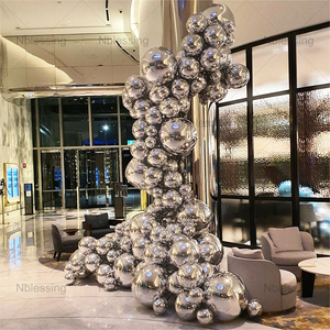 High Quality Decorative <b>Mirror</b> Sphere Custom Different Size Pvc Inflatable Sliver <b>Ball</b> Customized <b>Mirror</b> <b>Ball</b> High Quality Decor - Product Image 5