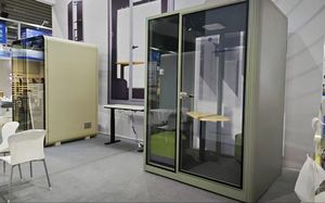 Cabine insonorisée en aluminium de précision Unibooth V4-L, design moderne, modulaire et mobile, installation <span class=keywords><strong>facile</strong></span>, pour bureaux, bâtiments, centres commerciaux, salles de réunion - Product Image 3