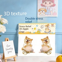 Autocollants 3D en gros : Adorables autocollants décoratifs pour téléphone portable et réfrigérateur, motif chiot Shiba Inu ventru