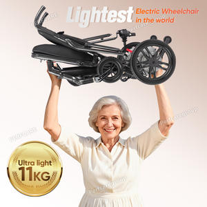 Sedia a rotelle elettrica Ultra leggera in fibra di carbonio 11kg telaio in fibra di carbonio veloce semplice pieghevole più piccolo Volume di spedizione risparmio - Product Image 2