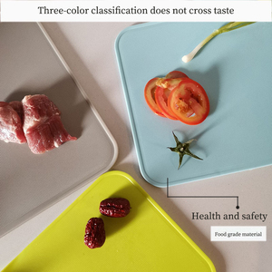 Tuyệt vời nóng bán nhà bếp đa chức năng 3-Piece Set Trái Cây Rau Nhựa đứng thớt với các cạnh cong - Product Image 4