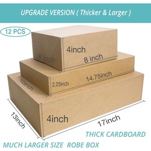 Rural kraft paper <b>gift</b> packaging <b>box</b> with lid, used for packaging <b>large</b> clothes, suitable for various occasions and customizable - Product Image 2