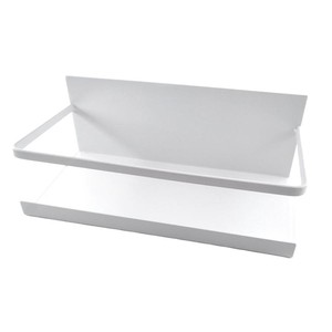 Magnetic Refrigerator <b>Shelf</b> Wall Mounted White And Black Punch Free Storage For Cups Toothbrushes <b>Office</b> Organizer - Product Image 5