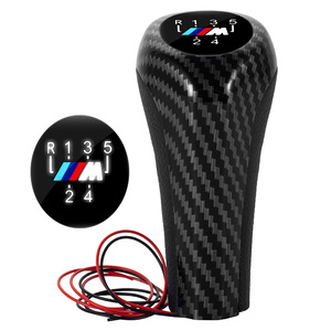 Bmw Carbon Fiber Gear <b>Shift</b> <b>Knob</b> Led White Light 5 6 Speed Manual Transmission Ergonomic Design - Product Image 1