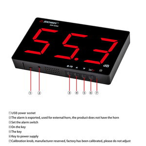 SNDWAY SW-525A 9,6 дюймов Большой экран красный ЖК-дисплей тип 1 измеритель шума настенный измеритель уровня звука - Product Image 3