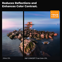 Filtre d'objectif K&F Concept 49-82mm CPL+ND2-32, fidélité des couleurs, multifonctionnel, CPL et ND réglable, ultra-fin et haute définition