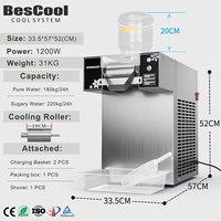 Machine à glaçons en flocons d'acier inoxydable de qualité commerciale, fabrication OEM, 60-180 kg/24h, 220V, 360W/1200W, pour hôtels
