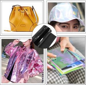 Cuir PU brillant à miroir lisse couleur unie brillant similicuir synthétique vinyle <span class=keywords><strong>tissu</strong></span> extensible tissé filles bricolage artisanat meubles - Product Image 6