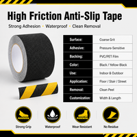 Cinta Antideslizante de PVC Impermeable con Fuerte Adhesión para Aplicaciones en Superficies de Piso Húmedas y Secas en Interiores