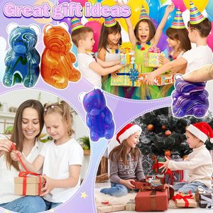 Jouets à presser en forme d'ours texturés et colorés, remplis de maltose, pour le jeu sensoriel, soulagement de l'anxiété, concentration, unisexe, 5 à 7 ans, matériau TPE - Product Image 2