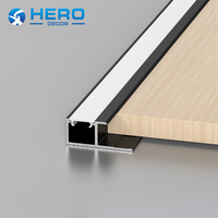 Profilé mural en aluminium LED de type H pour placage bois, idéal pour les constructeurs, pour la décoration et les bandes lumineuses fines, garniture de bord de carrelage