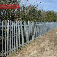 Valla de seguridad de empalizada galvanizada de triple punta pálida antirrobo