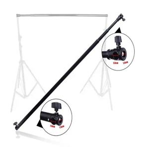 사진 스튜디오 비디오 배경 화면 프레임 스탠드 알루미늄 텔레스코픽 크로스바 3 섹션 트위스트 잠금 배경 지원 크로스 암 - Product Image 1