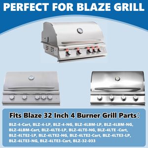 Senershuo BLZ-32-033 <span class=keywords><strong>Griglia</strong></span> di Cottura in Acciaio Inox 304 da 31,125 Pollici, Compatibile con <span class=keywords><strong>Barbecue</strong></span> Blaze a 4 Bruciatori da 32 Pollici - Product Image 3