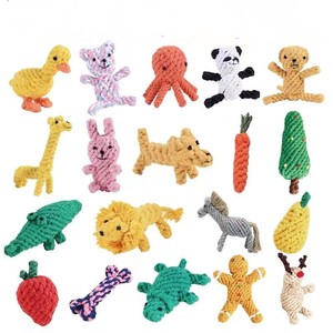 Düğüm Şeklinde Hayvan Figürlü Diş Kaşıyıcı İpli İnteraktif Çekme Oyuncağı Köpek Oyuncağı - Product Image 1