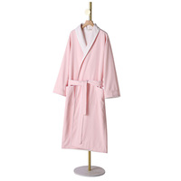 Peignoir double couche pour adulte en gros, extérieur en gabardine et doublure en polaire cristalline, peignoir chaud d'hiver, logo personnalisé OEM ODM