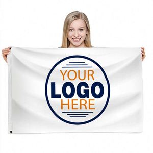 Wholesale 100D Polyester Dye Sublimation Outdoor Activities White Logo Custom Flags <b>Banners</b> - Product Image 6