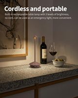 Luminosité Gradation Sans Fil Lampe De Table LED Tactile Rechargeable Portable Batterie Chambre Bureau À Domicile Bar Café Patio Lampes De Bureau