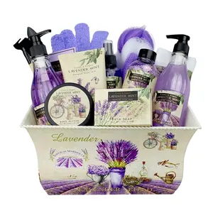 Gift Bath Set OEM ODM Substantial Bubbles Lavender Fragrant Bath Spa Shower Gel Gift Set