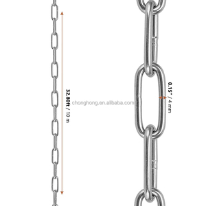 Chaîne décorative de sécurité en métal soudé sans soudure de 5/32 po, chaîne à maillons en acier inoxydable 304 de haute qualité - Product Image 2