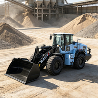 Chargeuse sur pneus électrique SANY 20T avec godet de 4 m³ pour la construction et l'utilisation comme petite pelle rétrocaveuse