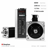 Kit de moteur servo 400W 220V AC monophasé avec contrôle par impulsions RS485, haute précision 3000 tr/min, encodeur 17 bits pour l'automatisation