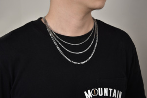 925 스털링 실버 쿠반 링크 체인 목걸이 (남녀공용) 미국 창고 재고 확보 도매 대량 실버 주얼리 - Product Image 6