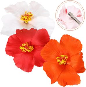 ดอกไม้ฮิบิสคัสปลอมขนาด 10 ซม. สำหรับชุดว่ายน้ำ ชุดเที่ยวทะเล ปิ่นปักผม อุปกรณ์ประกอบฉากถ่ายภาพ ดอกไม้ไข่หลากสี - Product Image 5