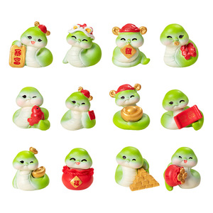 ตุ๊กตางูขนาดเล็กเรซิ่นตกแต่งปีใหม่จีนชุดเครื่องประดับตั้งโต๊ะ - Product Image 5