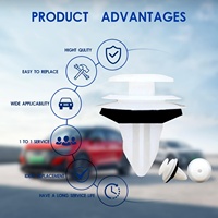 50 pièces de clips compacts en nylon de qualité supérieure pour carrosserie automobile, pièces de rechange pour voiture