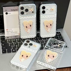 เคสลายหัวใจสีบลอนด์สำหรับสาวหวาน ดีไซน์น่ารัก วัสดุ TPU คุณภาพสูง ป้องกัน 360 องศา สำหรับ iPhone 17 Pro - Product Image 2