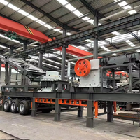 Vente directe d'usine, concasseur à mâchoires mobile de type roue portable de haute qualité, 100-200 Tph, pour installation de concassage de pierres