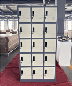 Casier de rangement en acier avec serrure à clé, 15 portes, casiers pour personnel, casiers métalliques muraux, cadenas, écologique, garantie 5 ans, salle de sport - Product Image 5