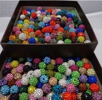 Perles en vrac DIY 10 mm en polymère, effet boule disco, strass en cristal, pour la fabrication de bijoux en céramique, argile, porcelaine et verre soufflé