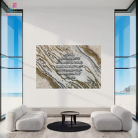 UNIART-Cristaux arabes Gems Glitter Rock Texturé Décor Luxe Résine Fluide Islamique Maison 3D Résine Arabe Mur Art Salon