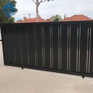 Özelleştirilmiş alüminyum sürgülü kapı tasarım Driveway elektrikli otomatik kablosuz Driveway kapısı uzaktan kayar Gates - Product Image 5