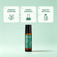 Roll-on OEM Menthe Poivrée et Eucalyptus 10ml – Aromathérapie Mentholée pour Soin Quotidien Rafraîchissant – Vente en Gros Usine