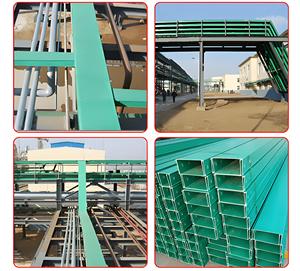 FRP Cáp thang khung máng loại Trunking sợi thủy tinh gia cố cường độ cao công nghiệp ngoài trời chống cháy chống cháy - Product Image 6