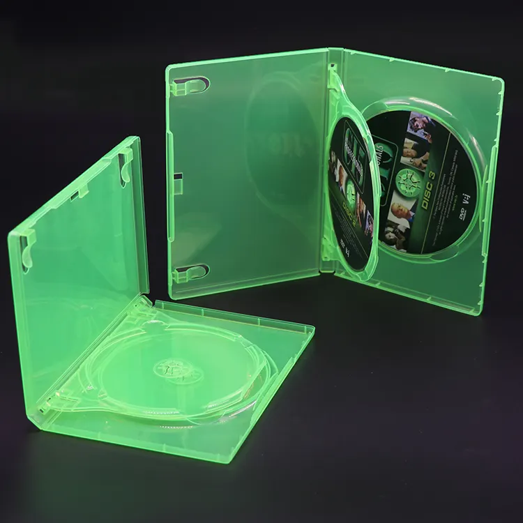 OEM ODM Logo 14MM CLear Green Video Game Case DVD CASE Plastic Double Discs Case for Xbox 360 Xbox One Series