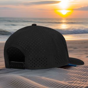 Casquette de baseball snapback en polyester imperméable avec visière incurvée et motif appliqué, idéale pour la pêche et l'automne, en tissu courant - Product Image 4
