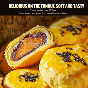 Pâtisserie au Sel d'Œuf Savoureuse, Gâteau de Lune Chinois au Jaune d'Œuf et à la <span class=keywords><strong>Pâte</strong></span> de Haricot Rouge, Marque MAISHI, Boîte de 1000g - Product Image 4