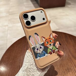 <b>Cartoon</b> Leather Texture Phone Case For iPhone 17 16 15 14 13 12 11 Soft Shockproof Bulge Design Protective Cover - Product Image 2
