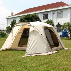 Tente TOPAZ G/L double couche 4 personnes, type étendu, une chambre, tissu Oxford, quatre saisons, imperméable, tente de camping en polycoton - Product Image 1