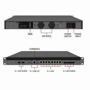 อุปกรณ์ไฟร์วอลล์แบบติดตั้งบนแร็ค BKHD 1U C246 8 LAN 2 พอร์ต 5GbE 1U สำหรับเซิร์ฟเวอร์รักษาความปลอดภัยเครือข่าย Intel LGA1151 พร้อม Multi WAN Gateway - Product Image 6