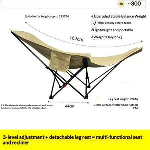 كرسي قمر قابل للتعديل بثلاثة مستويات مع ظهر عالي قابل للطي للتخييم في الهواء الطلق متعدد الوظائف - Product Image 6