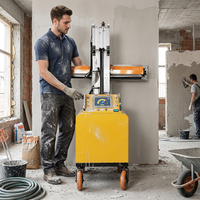Robot de plâtrage haute puissance pour murs, avec moteur Elevate de 0,75 kW et tension de 48 V pour un travail efficace