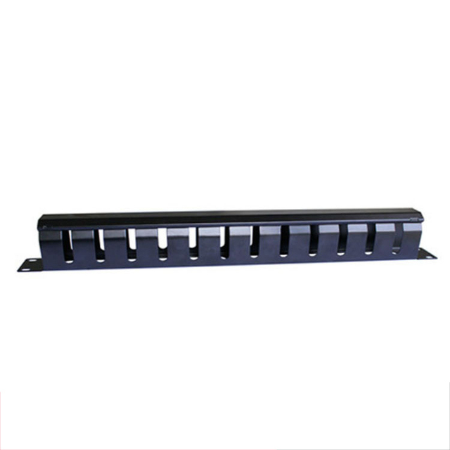 1.2mm SPCC Cable Management Tool Horizontal 1U and 2U 12 Ports Metal Cable Manager for 19'' Cabinet