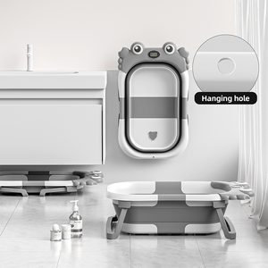 Bañera Plegable de Plástico para Bebés y Niños Pequeños con Forma de Rana, Ahorra Espacio, con Termómetro - Product Image 4