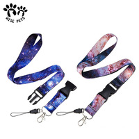 Vendita calda 2.5cm etichetta auto stampata personalizzata cordini lunghi cinturino per il collo del telefono cellulare distintivo della carta d'identità in poliestere colorato cordicella Anime